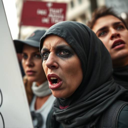 Fotografia di una protesta di strada a Buenos Aires