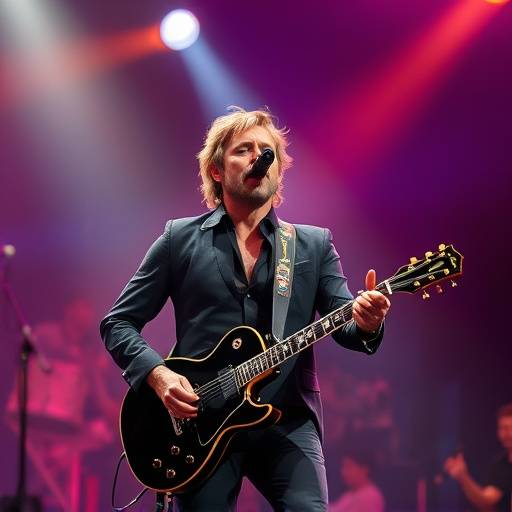 Jovanotti che si esibisce su un palco durante un concerto